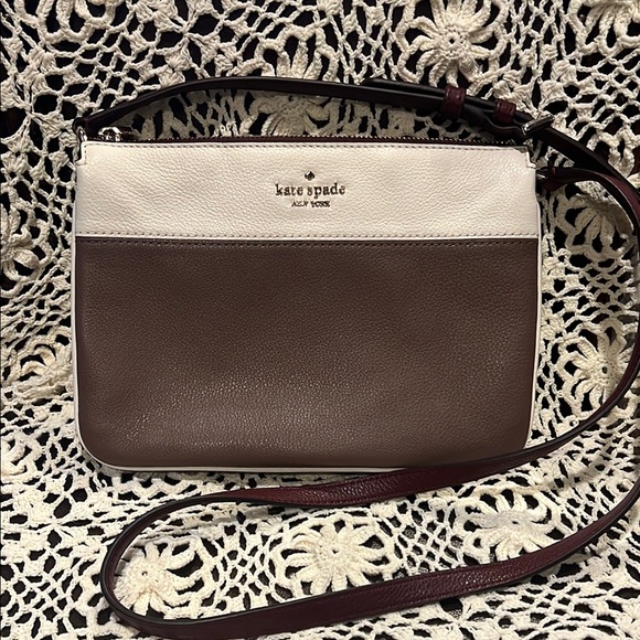 Kate Spade Brown and White Crossbody Bag - Picture 1 of 5